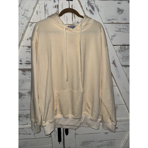 Aelfric Eden Ivory Cream Oversized Hoodie Sweatshirt Unisex S NWOT Embroidered - Picture 3 of 9